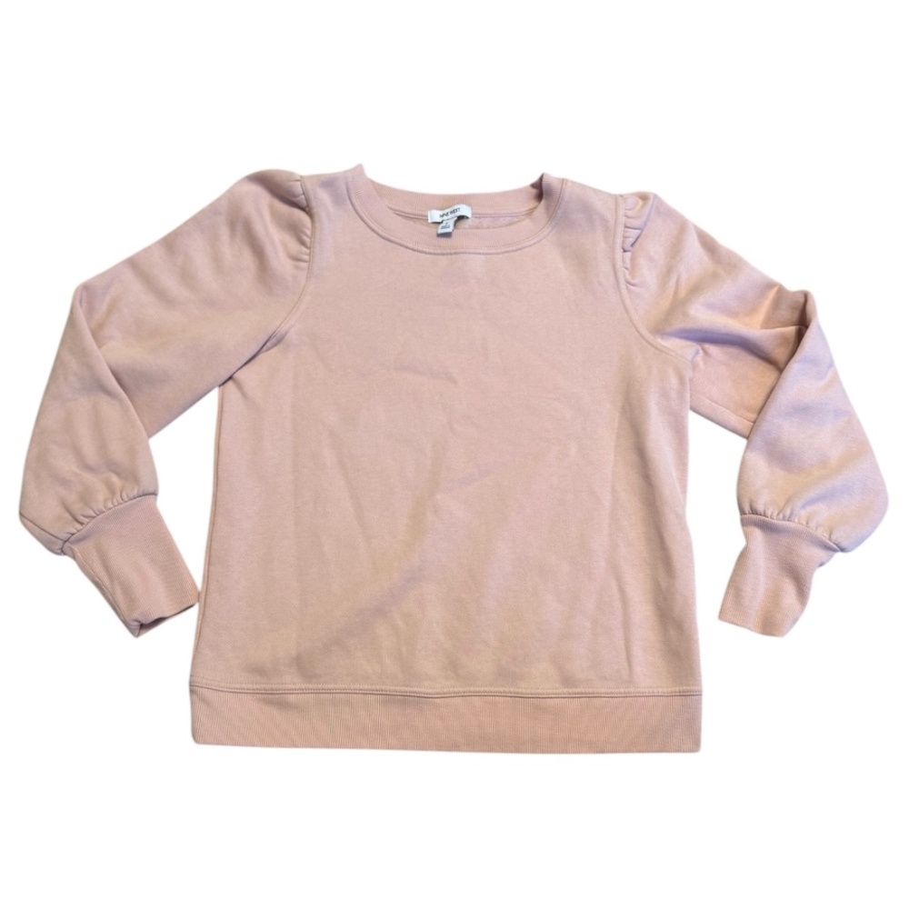 Nine West Women's Cute Long Sleeve Crewneck Shirt Pink Faint Whisper Small